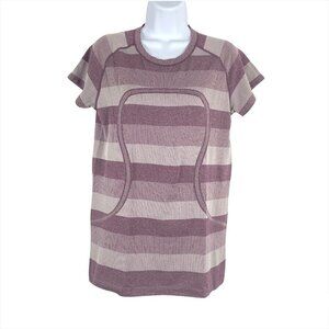 Lululemon Swiftly Tech Top Short Sleeve Heathered Plum Women's Size 10   Descrip